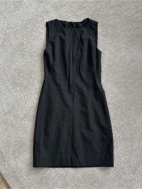 Theory Dresses & Skirts - Theory Wool Boatneck Sheath Dress in Gray